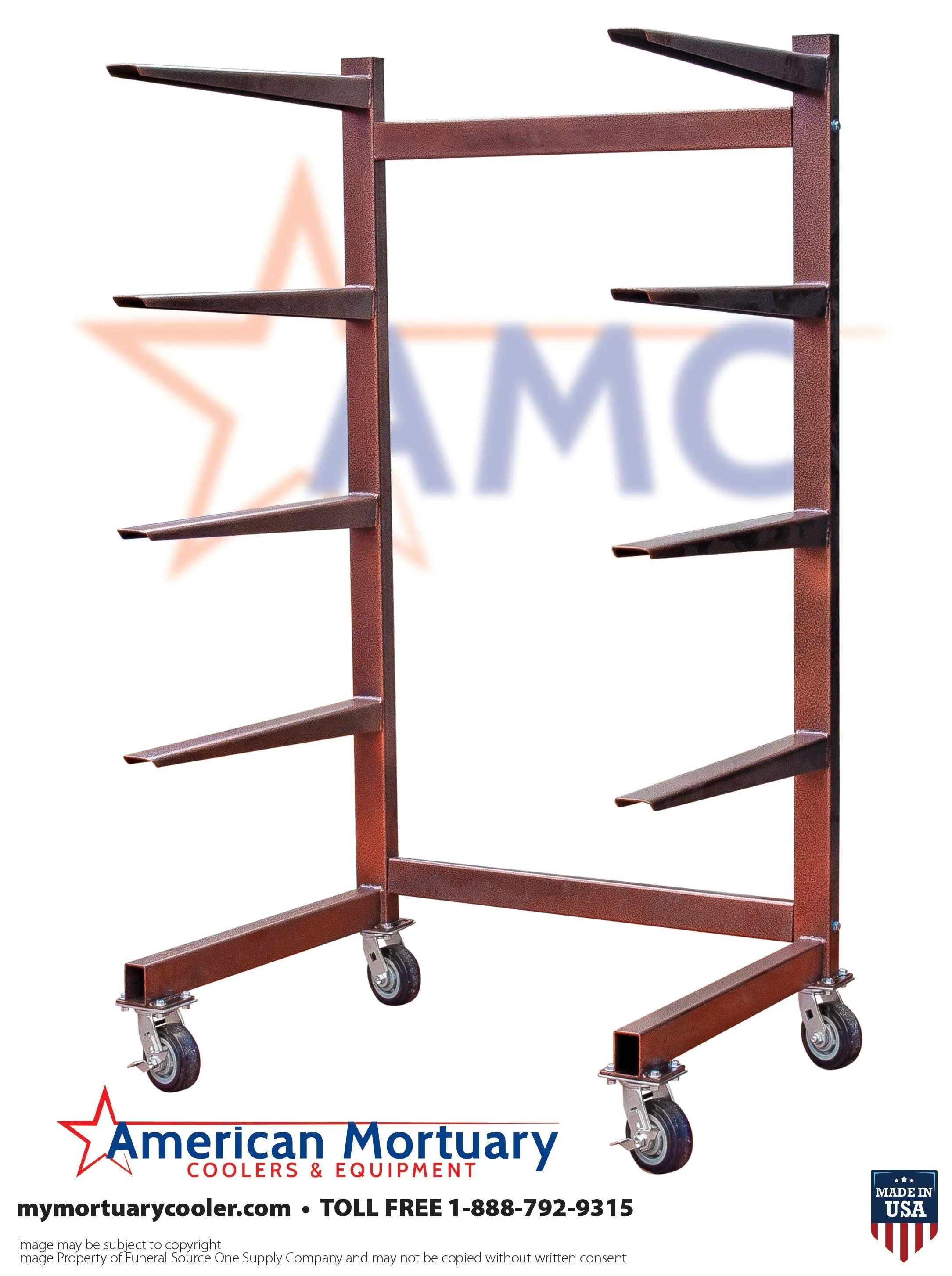 Premium 5-Tier Cantilever Mortuary Rack Model#5T-C Quick Deploy