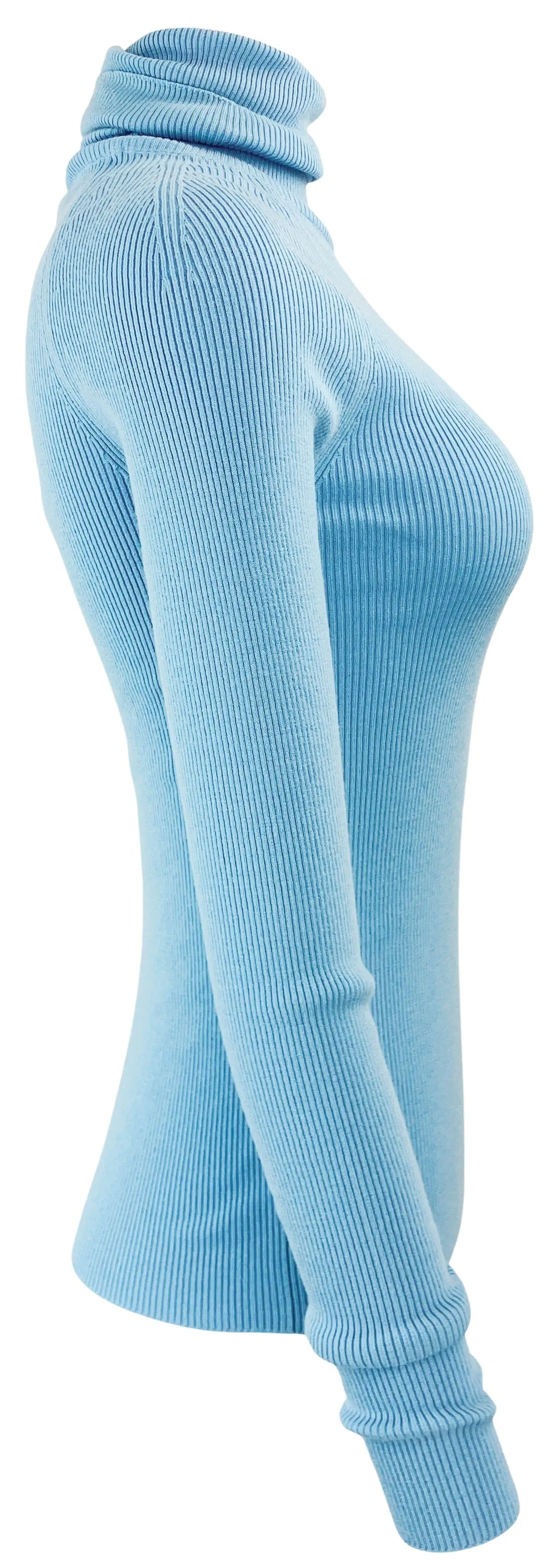 Pucci Ribbed Turtleneck in Light Blue