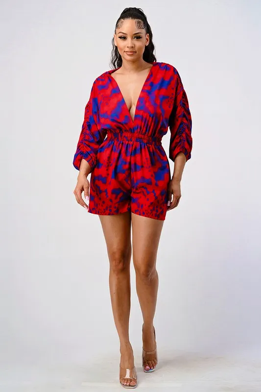 Quarter Sleeve Two-Toned Amy Romper