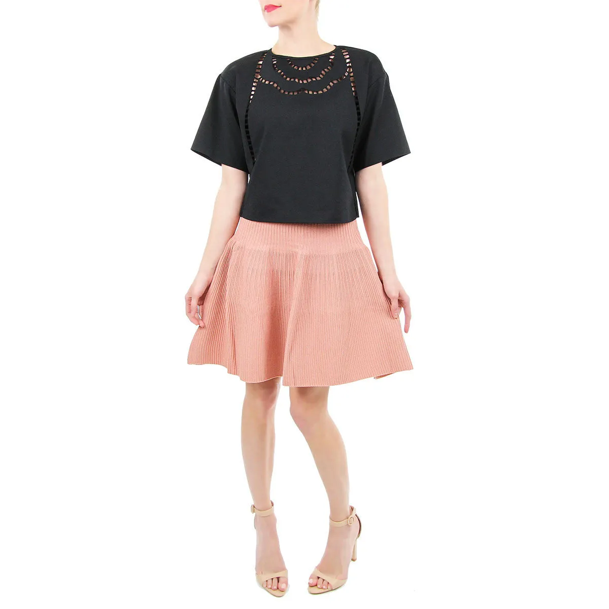 Reed Top - Cropped Pullover with Cut-Outs