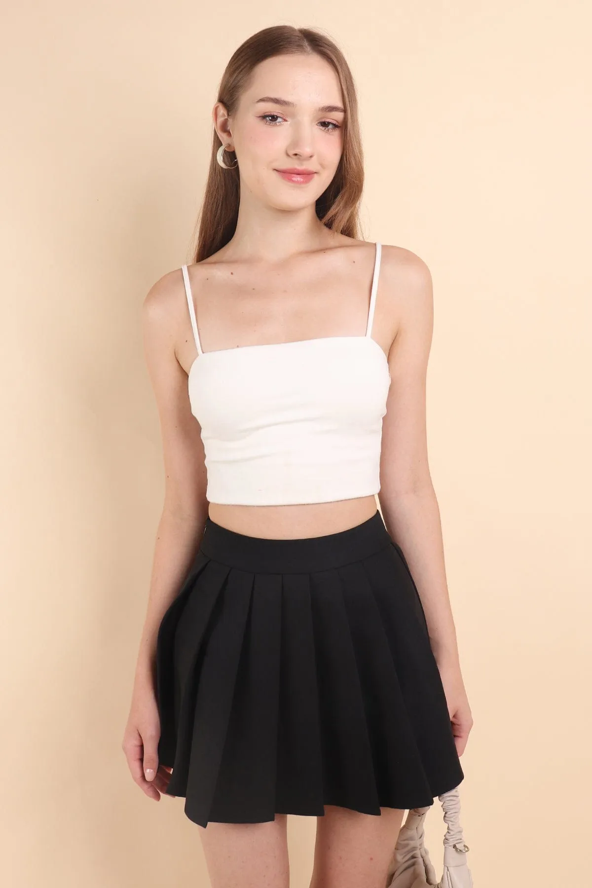 RESTOCKED** CAMU PLEATED SKIRT IN BLACK