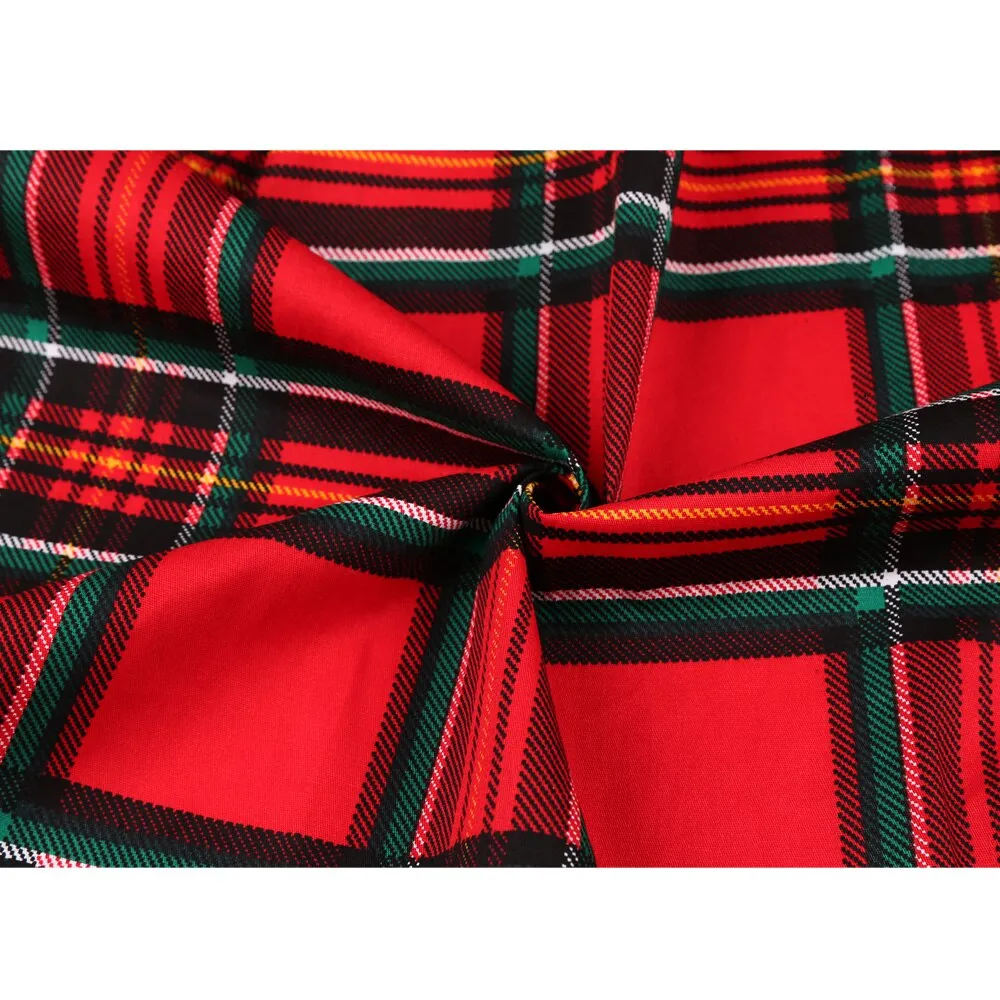 Retro Vintage Women Goth Pleated Plaid Skirt Glir High Waist Midi Japanese School Harajuku Cosplay 40s 50s 60s Rockabilly Skirts