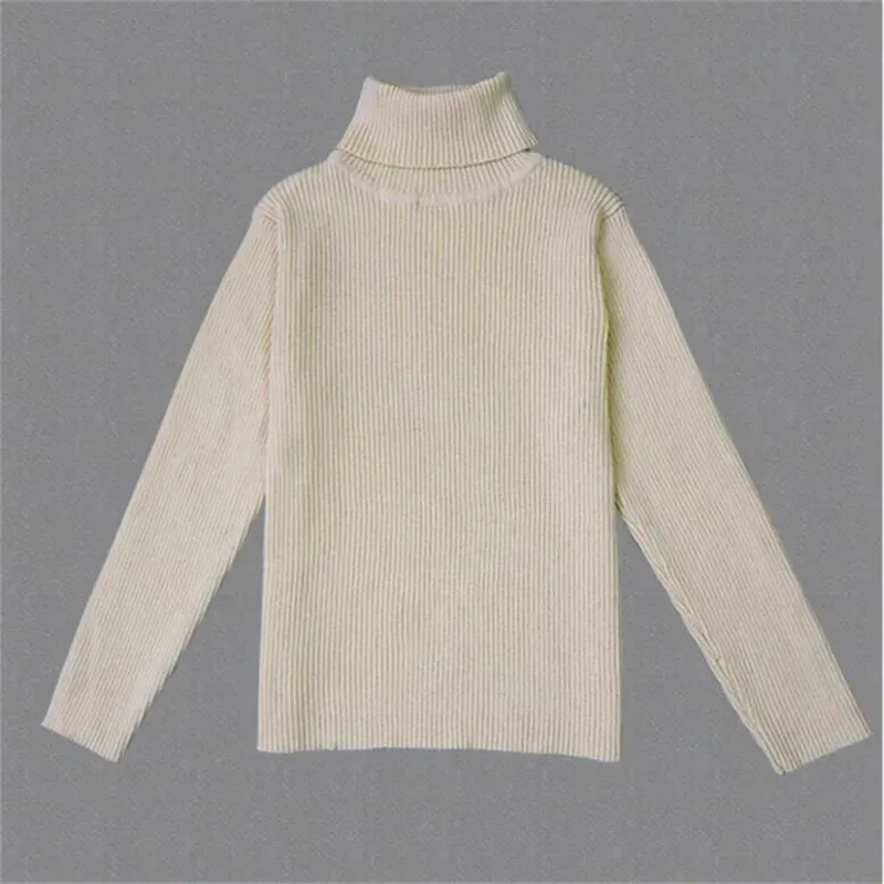 Ribbed Knitted Turtleneck Long Sleeve Top