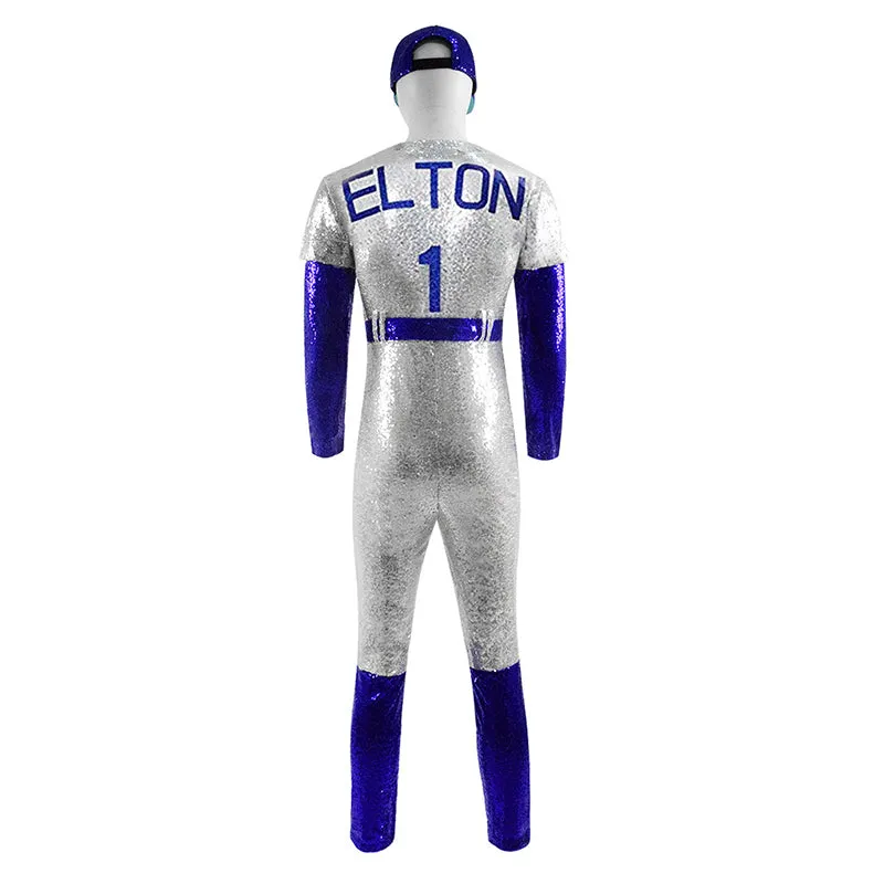 Rocketman Cosplay Elton John Dodgers Costume Baseball Uniform Halloween Cosplay Costume