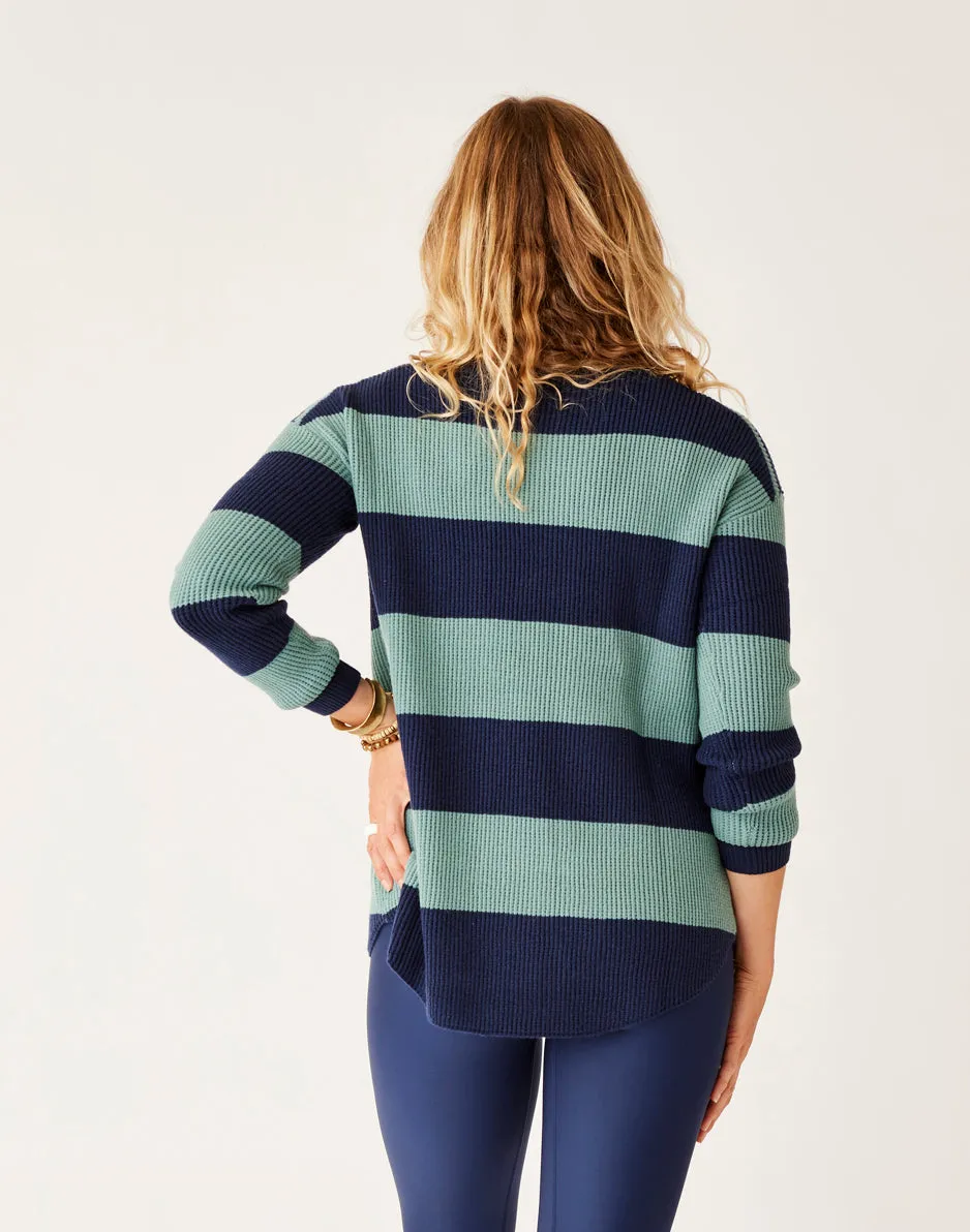 Rockvale Sweater: Lt. Forest Stripe