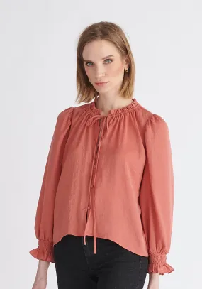 Ruched Collar Blouse