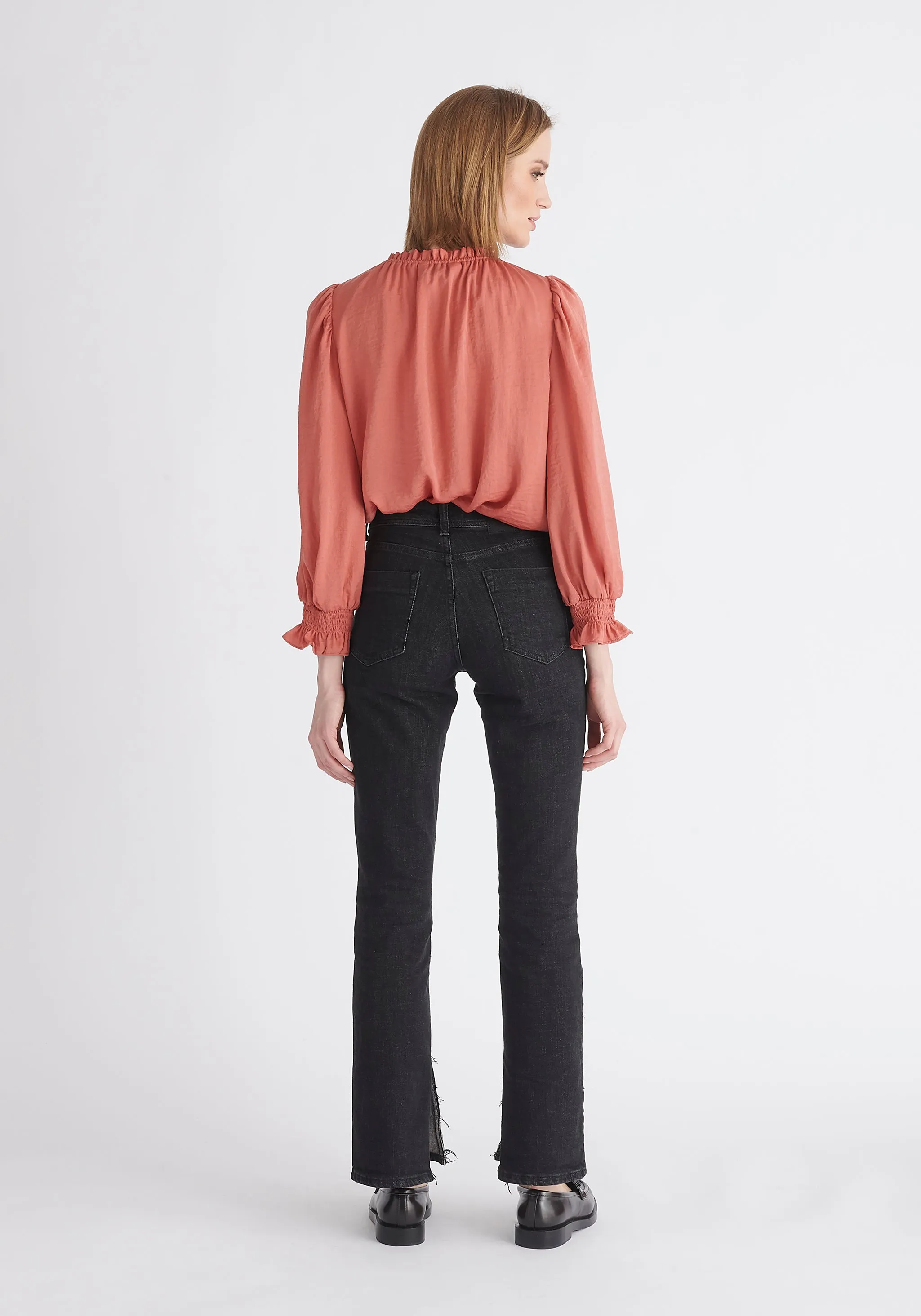 Ruched Collar Blouse