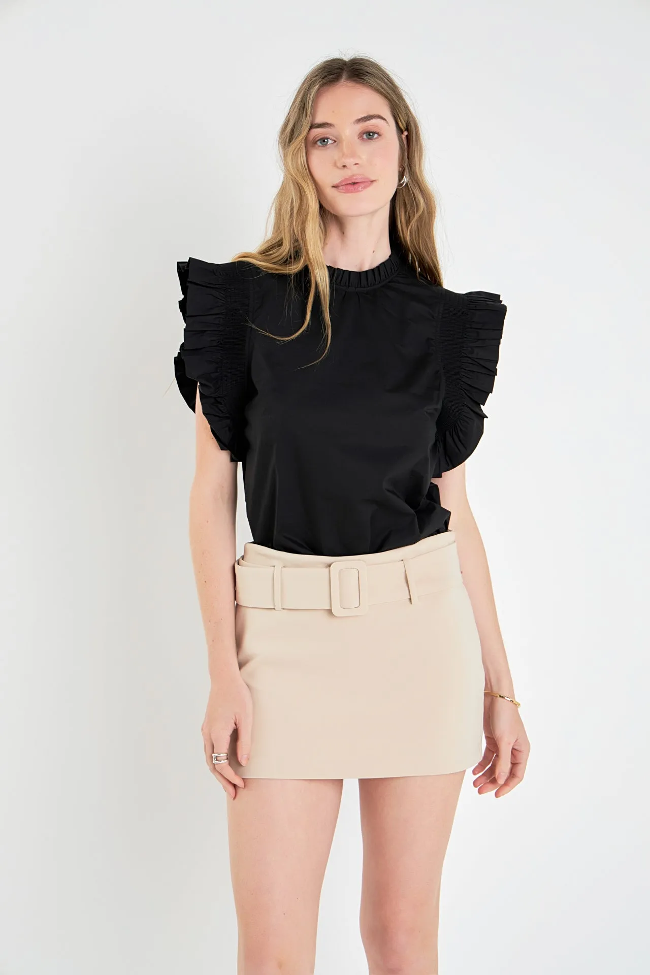 Ruffle Sleeve Top