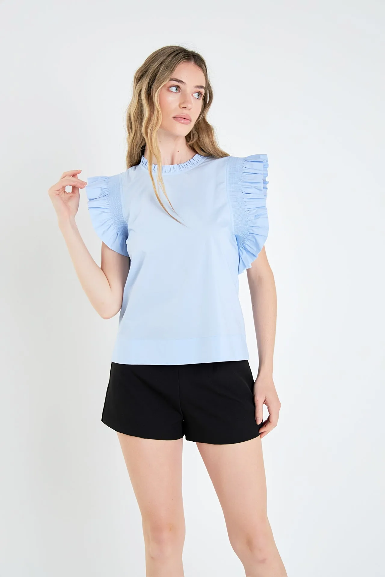 Ruffle Sleeve Top