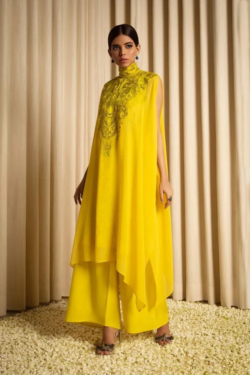 Sanam Chaudhri - Yellow Chiffon 2 Piece