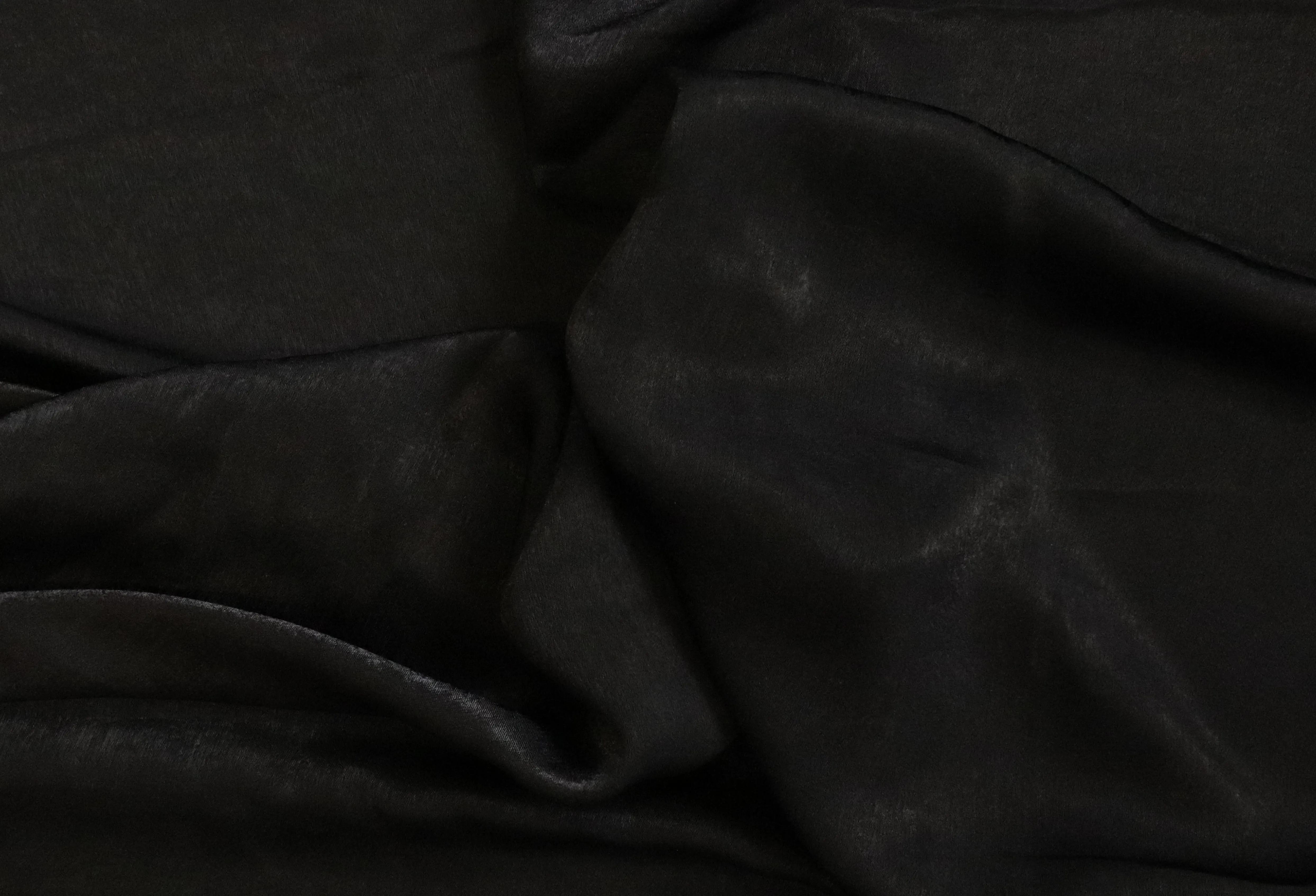 Sandwashed Satin - Black