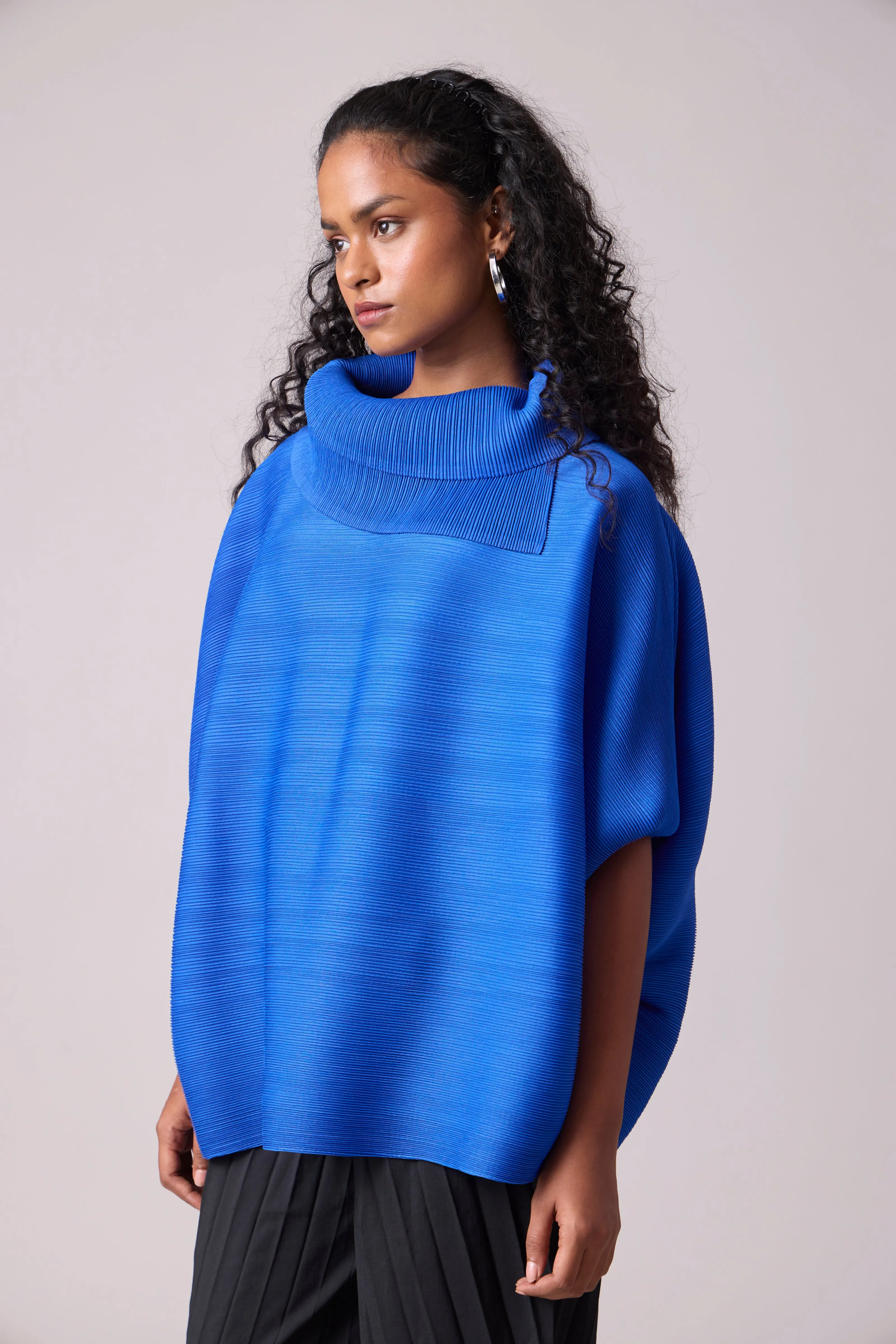 Sloane Batwing Top - Azure Blue