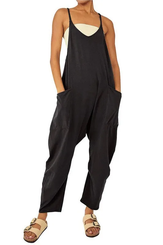 Spaghetti Strap Jumpsuit Black