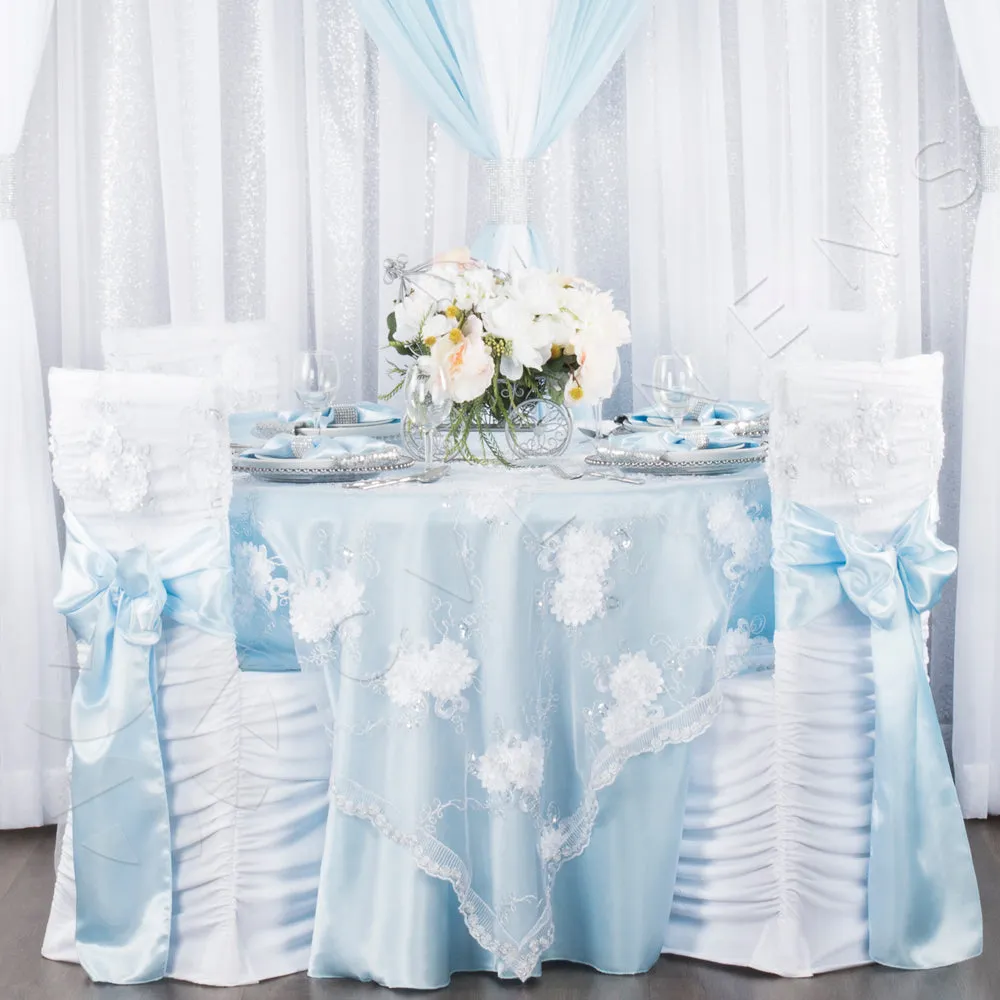 Standard Satin Chair Sash - Baby Blue