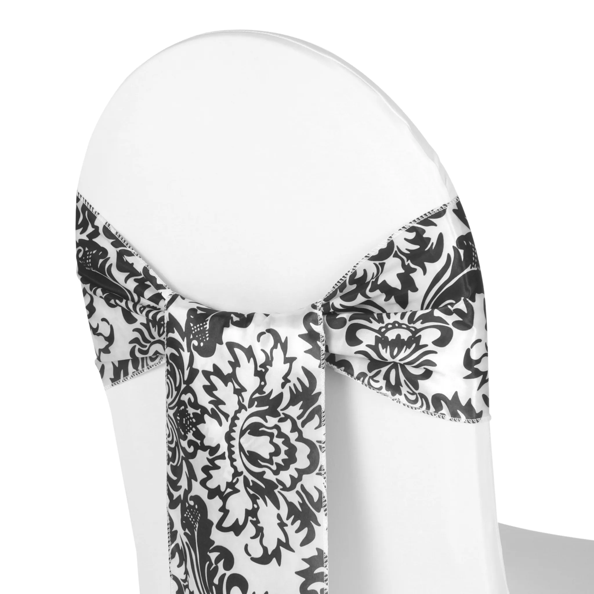 Standard Satin Chair Sash - Damask