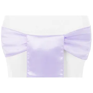 Standard Satin Chair Sash - Lavender