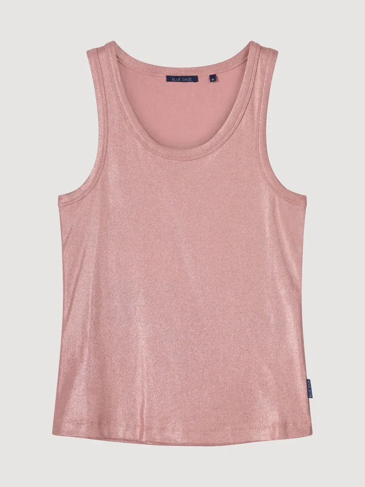 Summum Ribbed Tank Top Pink