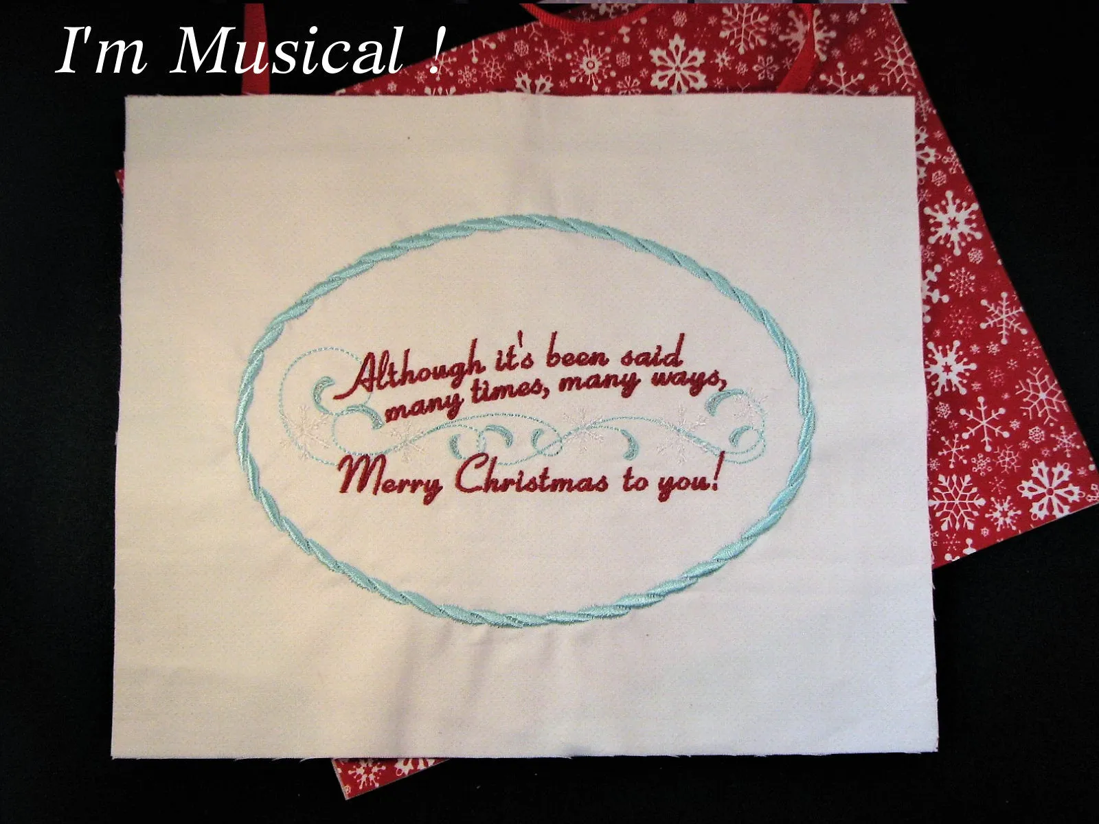 The Christmas Song Music Box Pillow -- Personalized Embroidered MUSICAL Keepsake