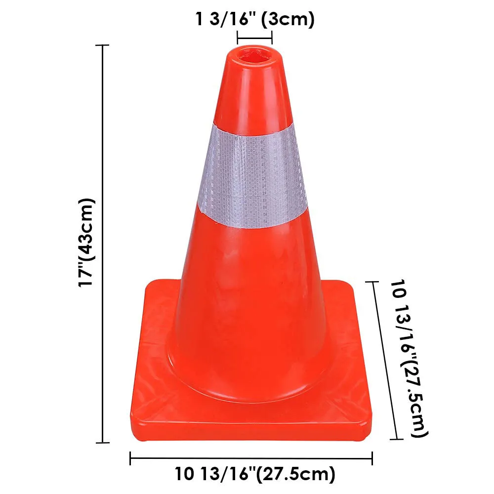 TheLAShop 18" Traffic Cones 4 Pcs Safety PVC Reflective Collar