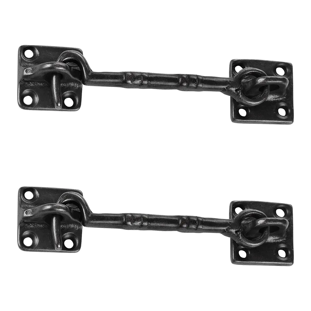 TheLAShop 2pcs 4 1/2" Black Cast Copper Gate Rim Latches Hardware