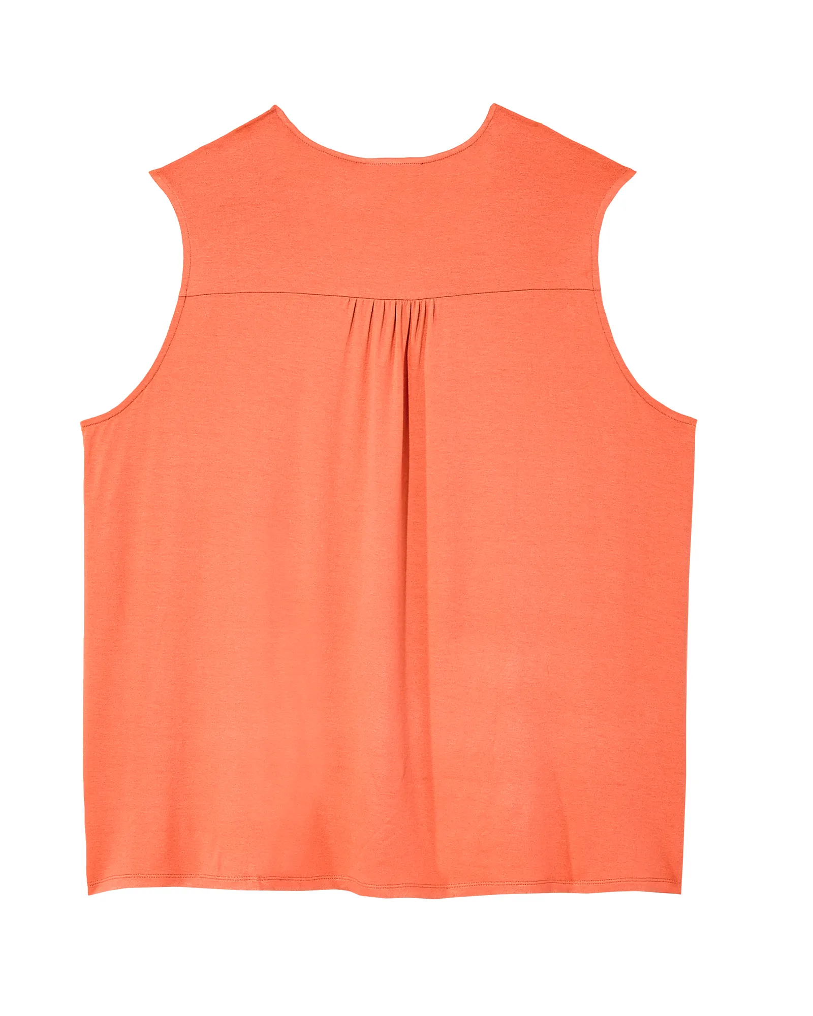 Traci Sleeveless Cut Out Neck Tank | Coral