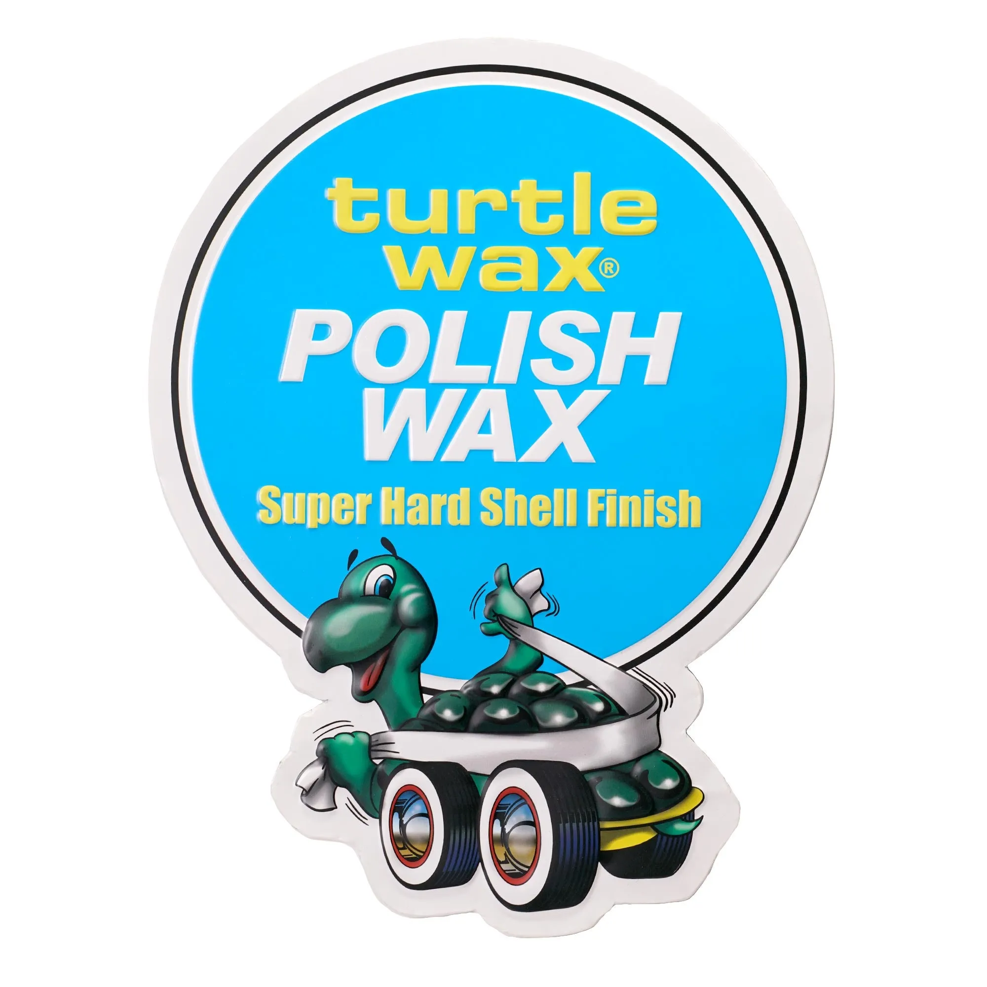 Turtle Wax Polish Wax Embossed Shaped Metal Sign - 18.5" x 14"