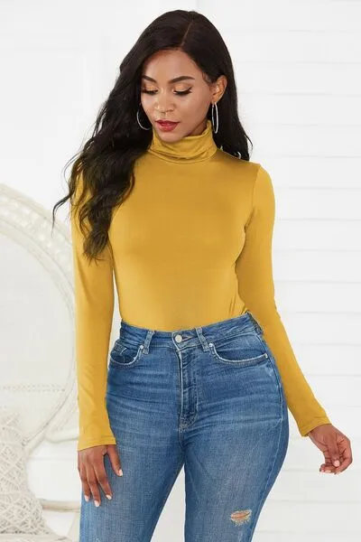 Turtleneck Long Sleeve Bodysuit