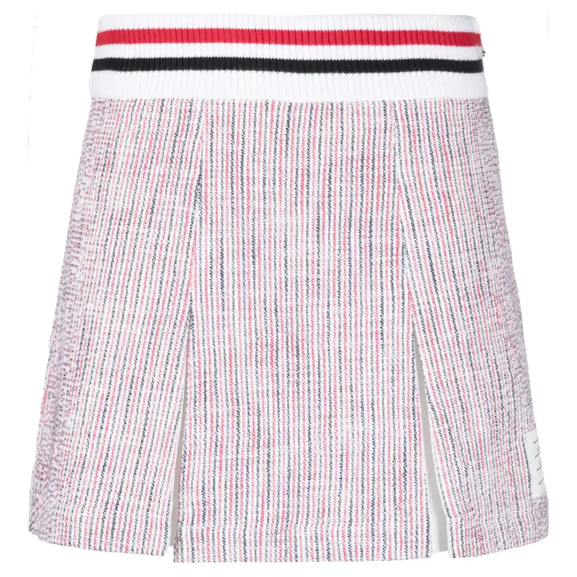 Tweed Seersucker Pleated Skirt