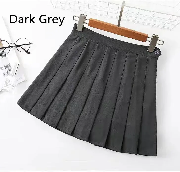 Uniwim Women Casual Plaid Skirt Girls High Waist Pleated A-line Fashion Uniform Skirt With Inner Shorts