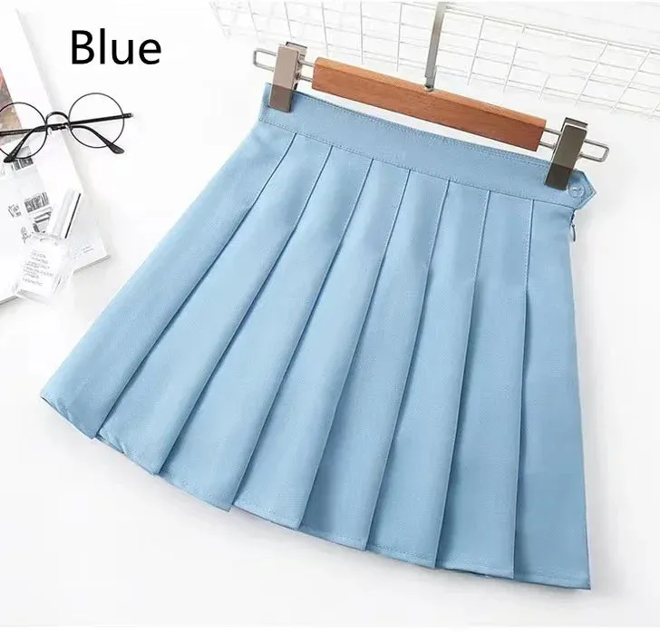 Uniwim Women Casual Plaid Skirt Girls High Waist Pleated A-line Fashion Uniform Skirt With Inner Shorts