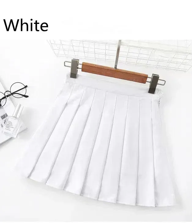 Uniwim Women Casual Plaid Skirt Girls High Waist Pleated A-line Fashion Uniform Skirt With Inner Shorts