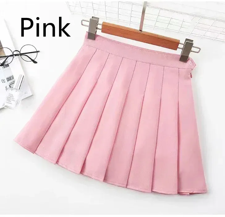 Uniwim Women Casual Plaid Skirt Girls High Waist Pleated A-line Fashion Uniform Skirt With Inner Shorts