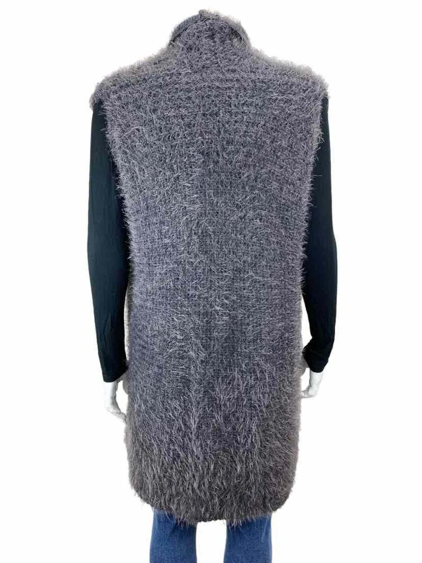 Urban Outfitters Women's/Teen Girls' Fuzzy Open Cardigan Sweater Charcoal One Sz