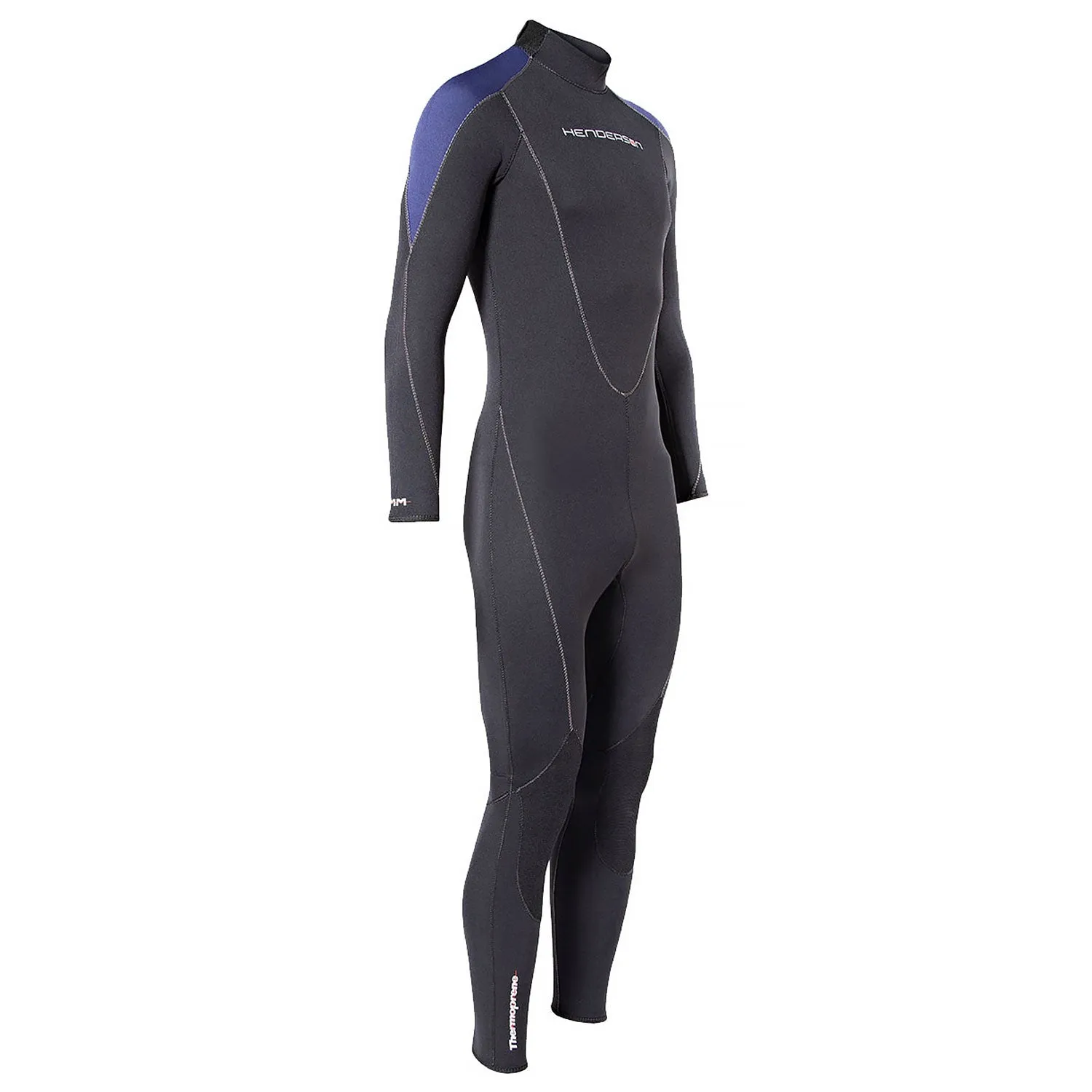 Used Henderson Man Thermoprene Jumpsuit (Back Zip) 5mm Scuba Wetsuit - Black / Blue - Small