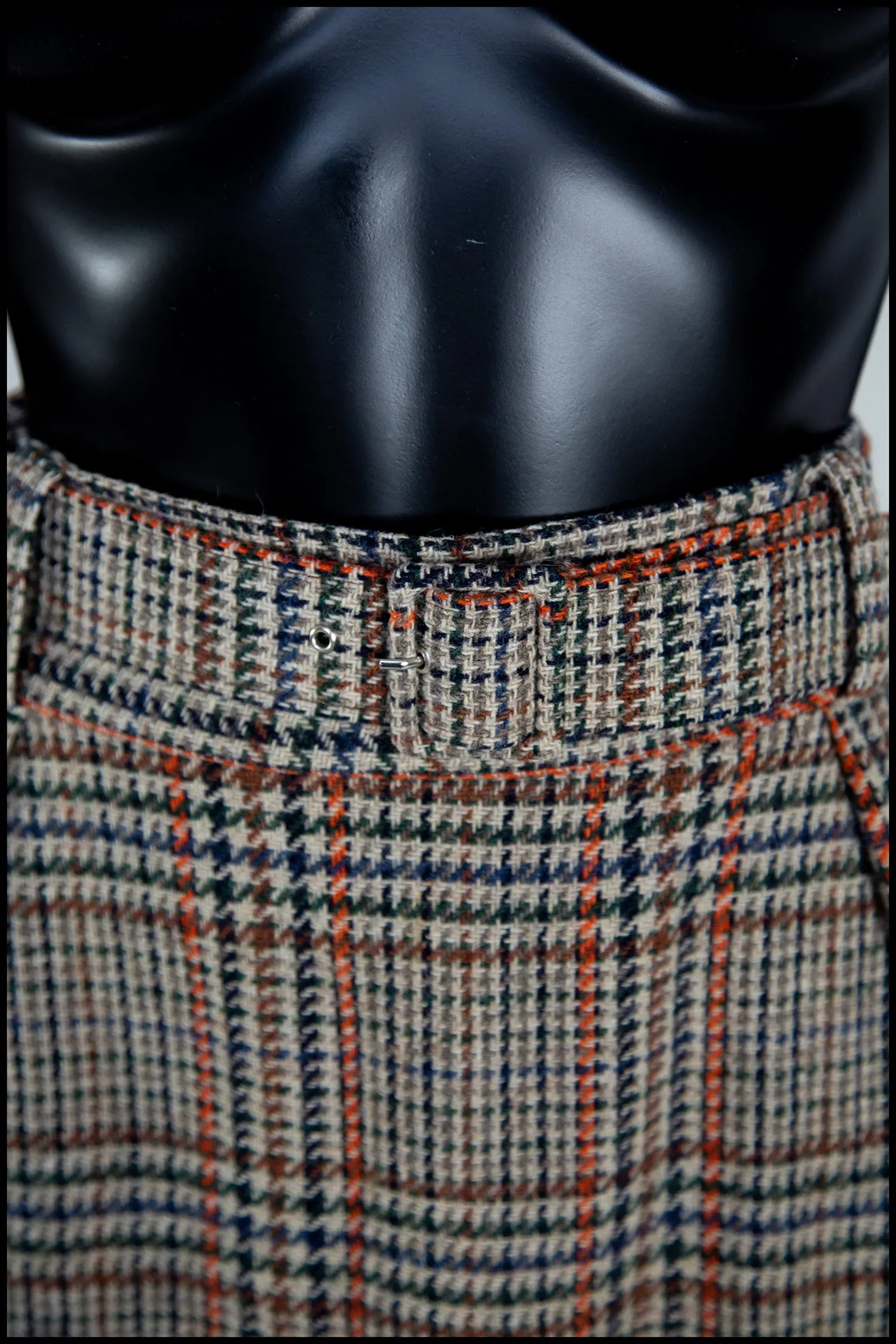 Vintage 1940s Style Tweed Long Midi Pencil Skirt