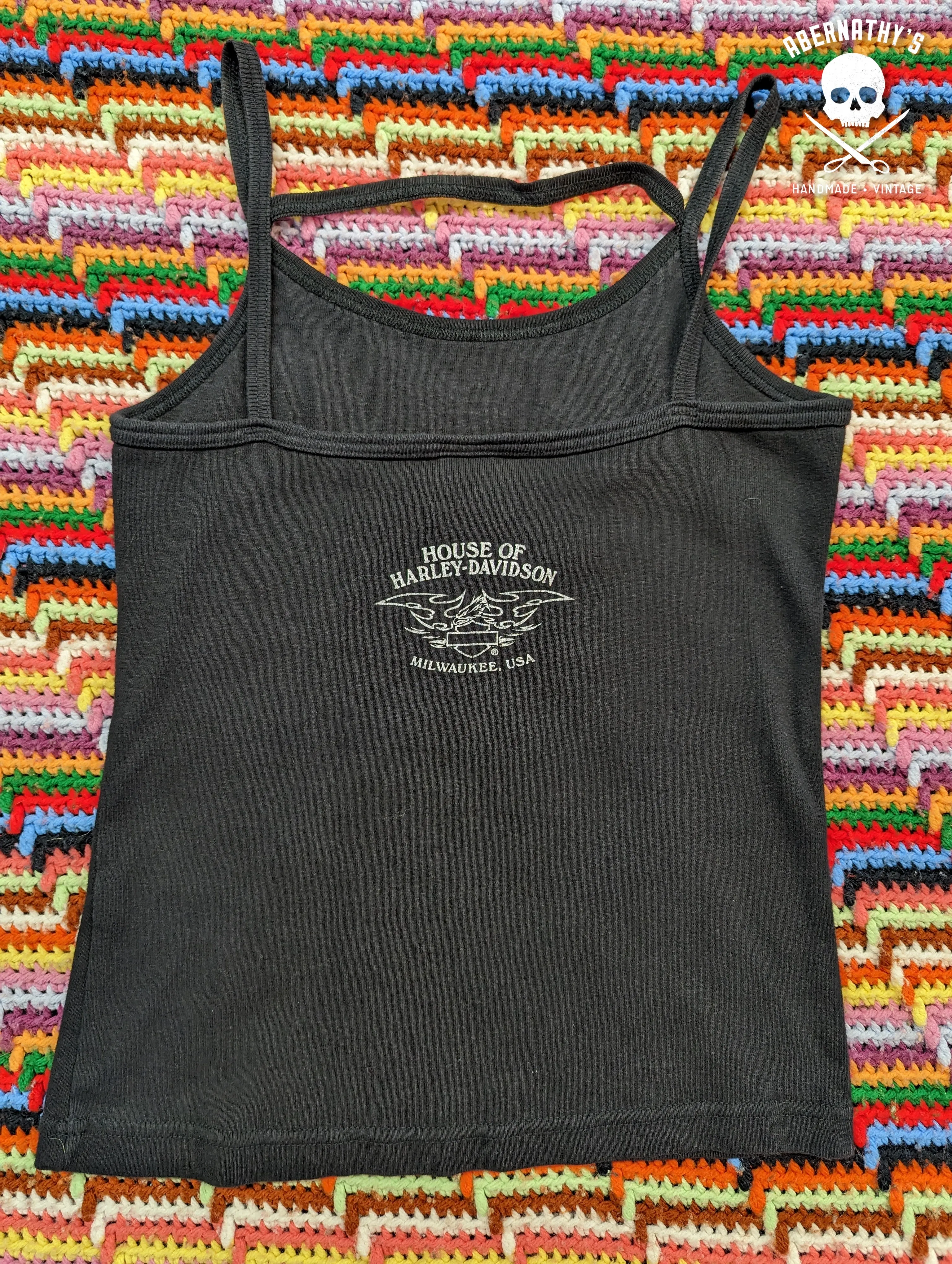 Vintage Y2K Rhinestone Harley Davidson Tank Top