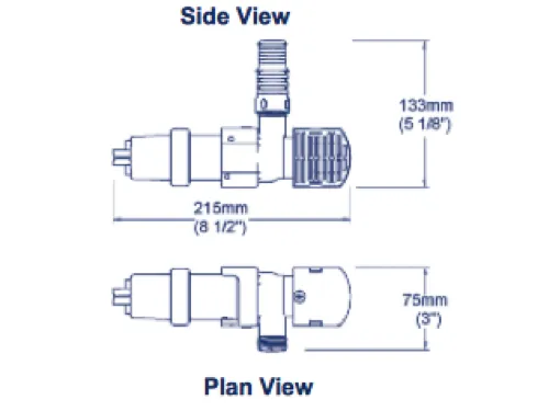 Whale Supersub 1100 Low Profile Bilge Pump with Non return Valve 12 & 24V