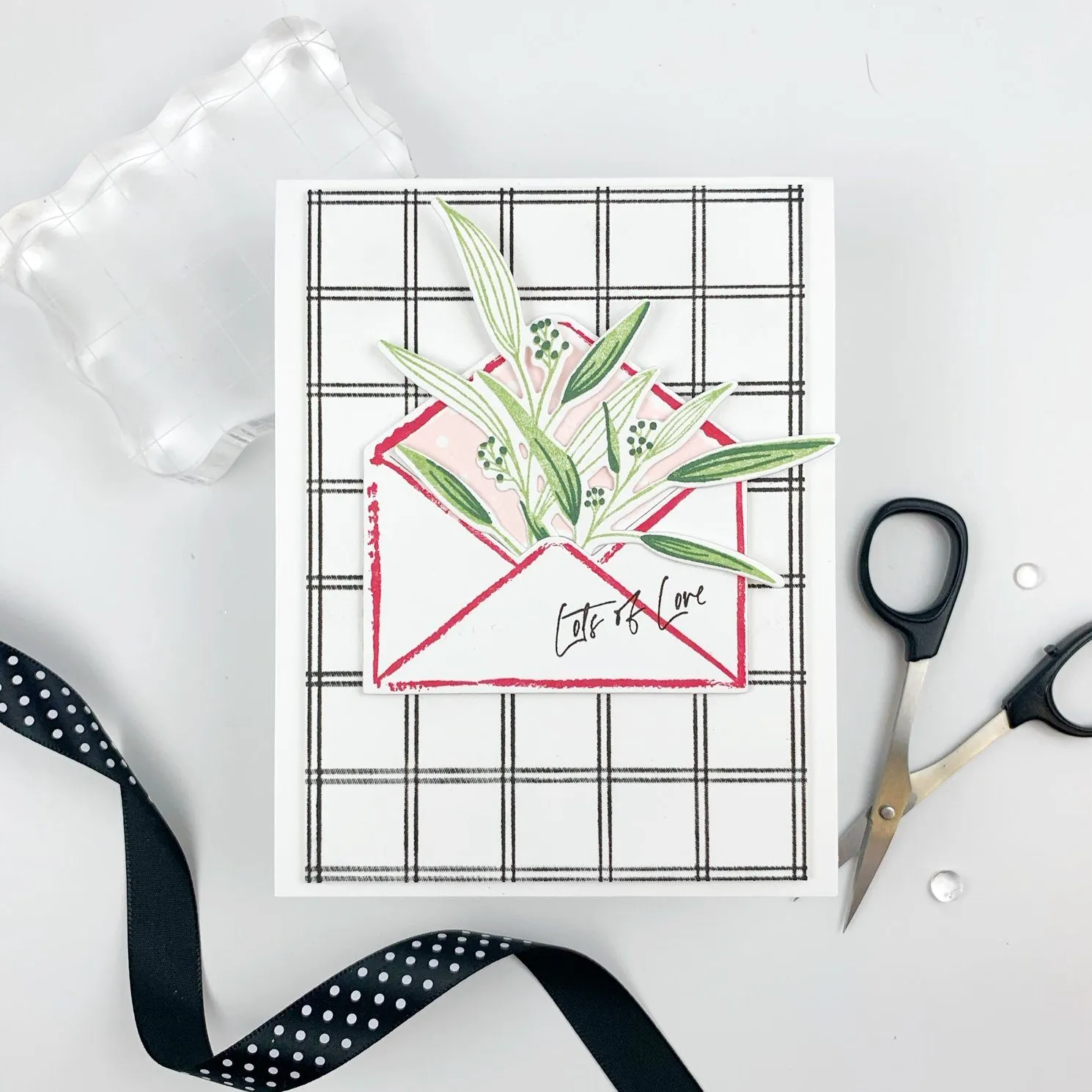 Windowpane Plaid Background Stamp