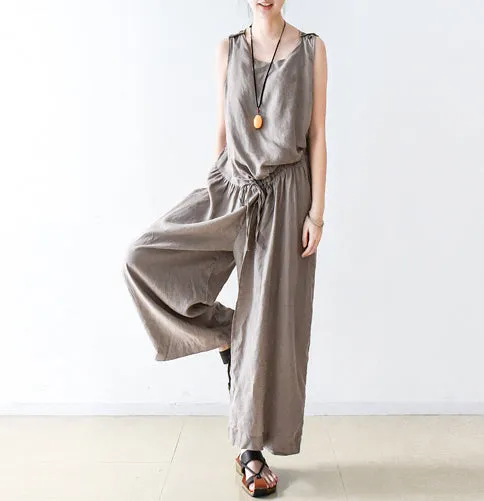 Women Overall Linen Spring Jumpsuits Summer Women Overall AMT962211