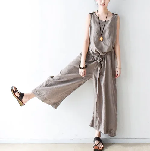 Women Overall Linen Spring Jumpsuits Summer Women Overall AMT962211