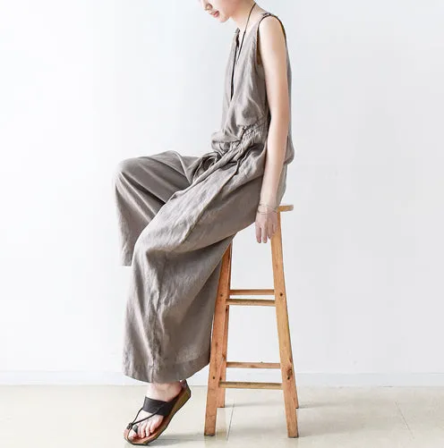 Women Overall Linen Spring Jumpsuits Summer Women Overall AMT962211