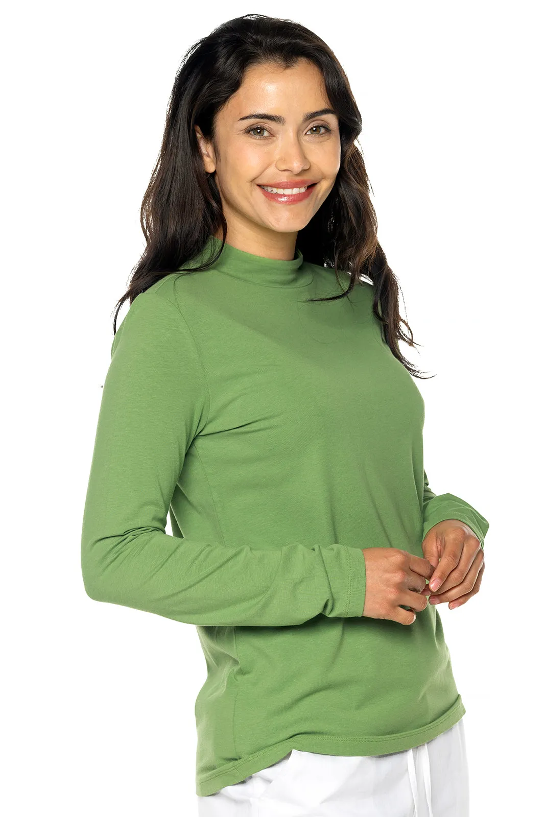 Women's Islandia Long Sleeve Turtleneck  |  Soft Fern