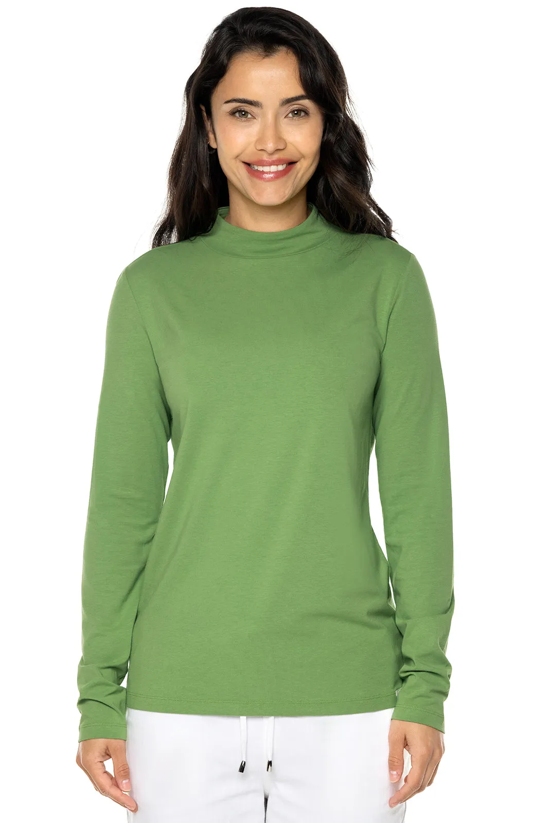 Women's Islandia Long Sleeve Turtleneck  |  Soft Fern