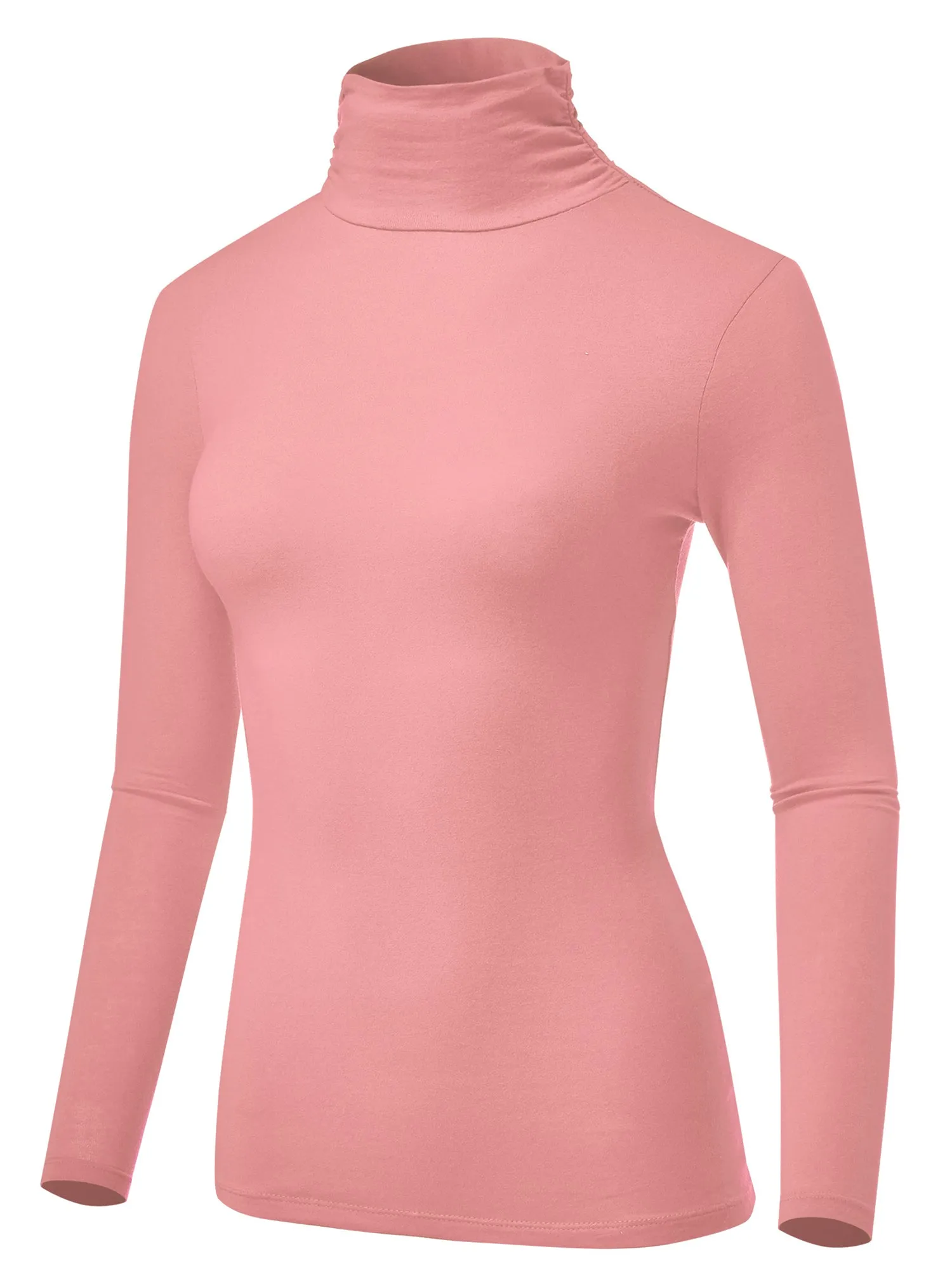 Women's Soft Long Sleeve Lightweight Turtleneck Top (FWT1129)