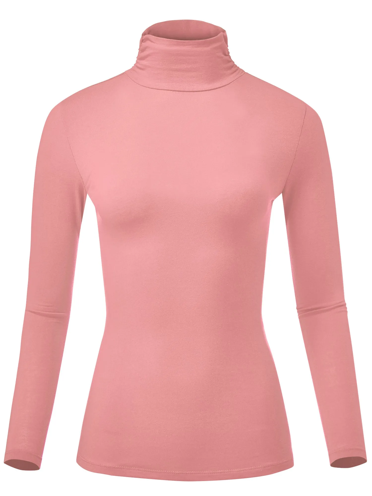 Women's Soft Long Sleeve Lightweight Turtleneck Top (FWT1129)