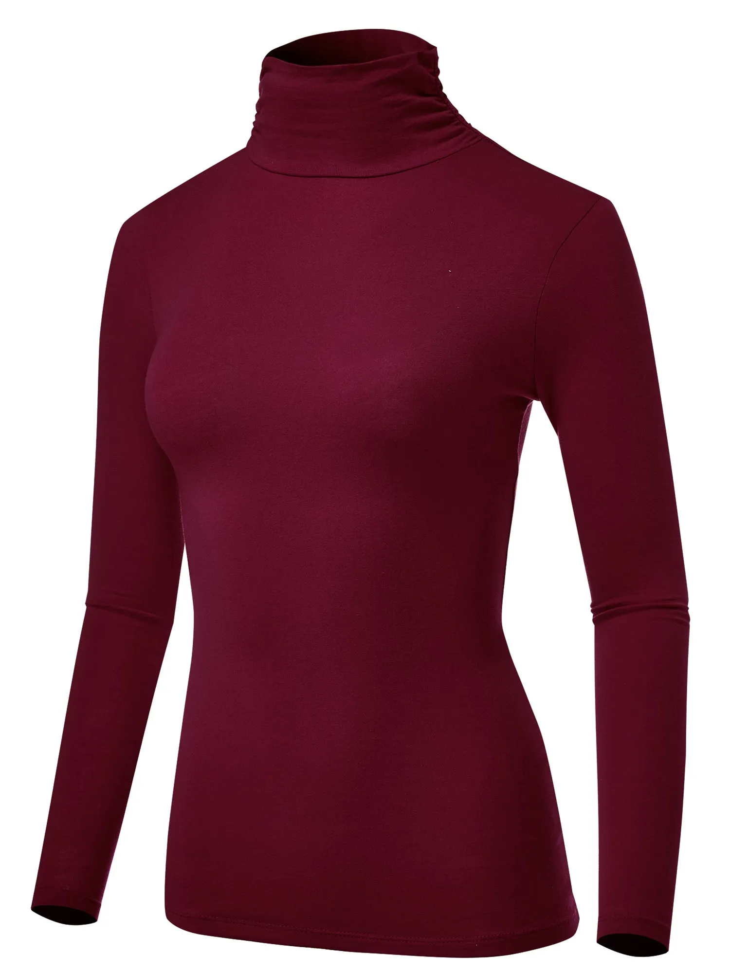 Women's Soft Long Sleeve Lightweight Turtleneck Top (FWT1129)