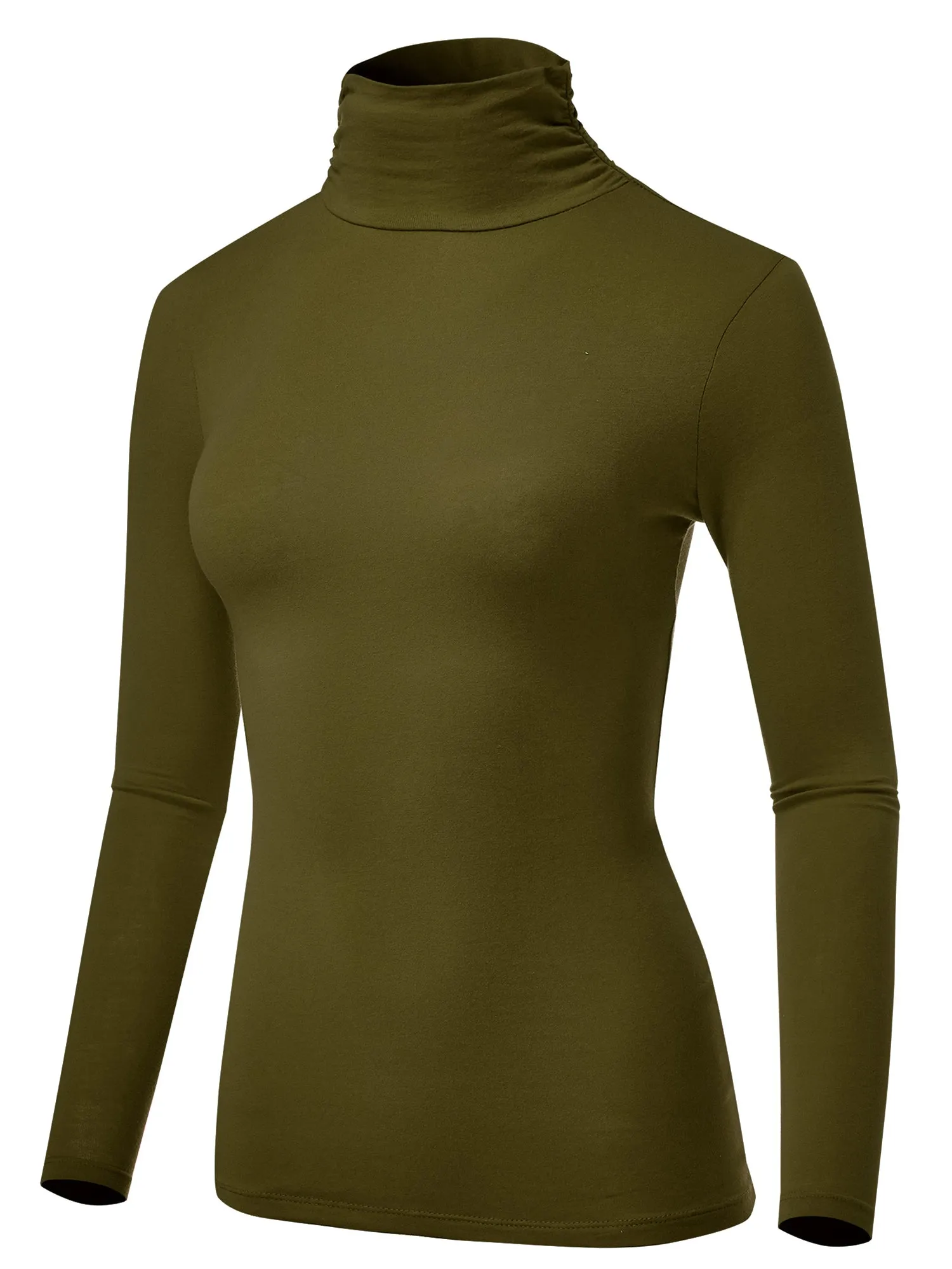 Women's Soft Long Sleeve Lightweight Turtleneck Top (FWT1129)