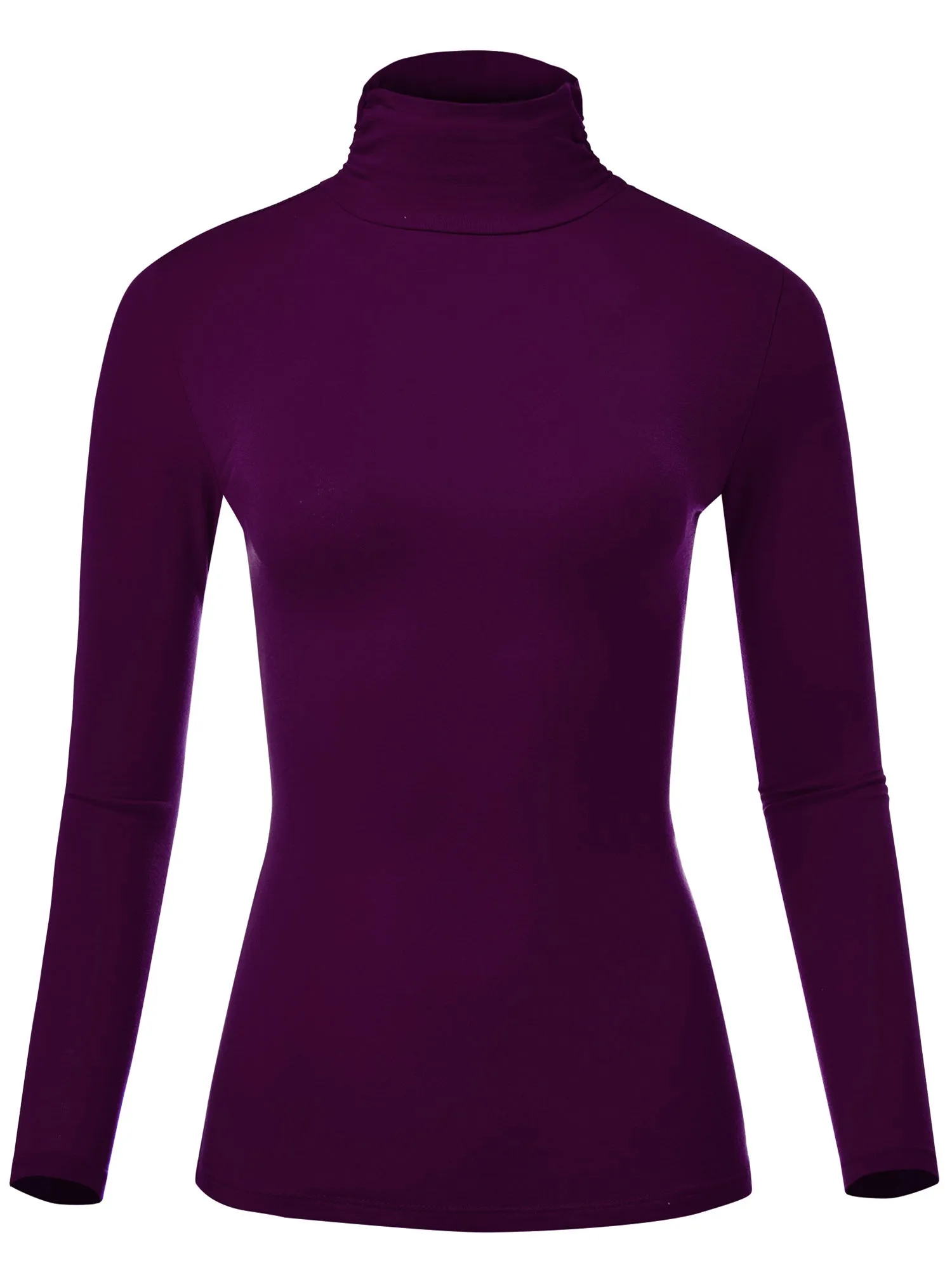 Women's Soft Long Sleeve Lightweight Turtleneck Top (FWT1129)