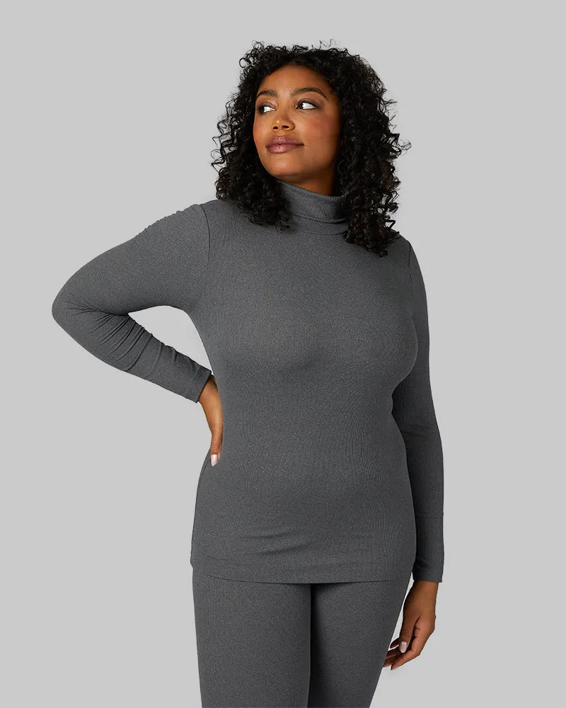 WOMEN'S SOFT RIB TURTLENECK