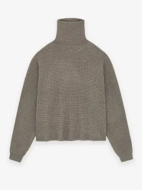 Women's Waffle Turtleneck